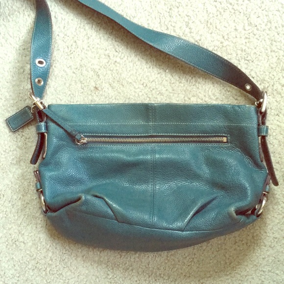 teal coach crossbody